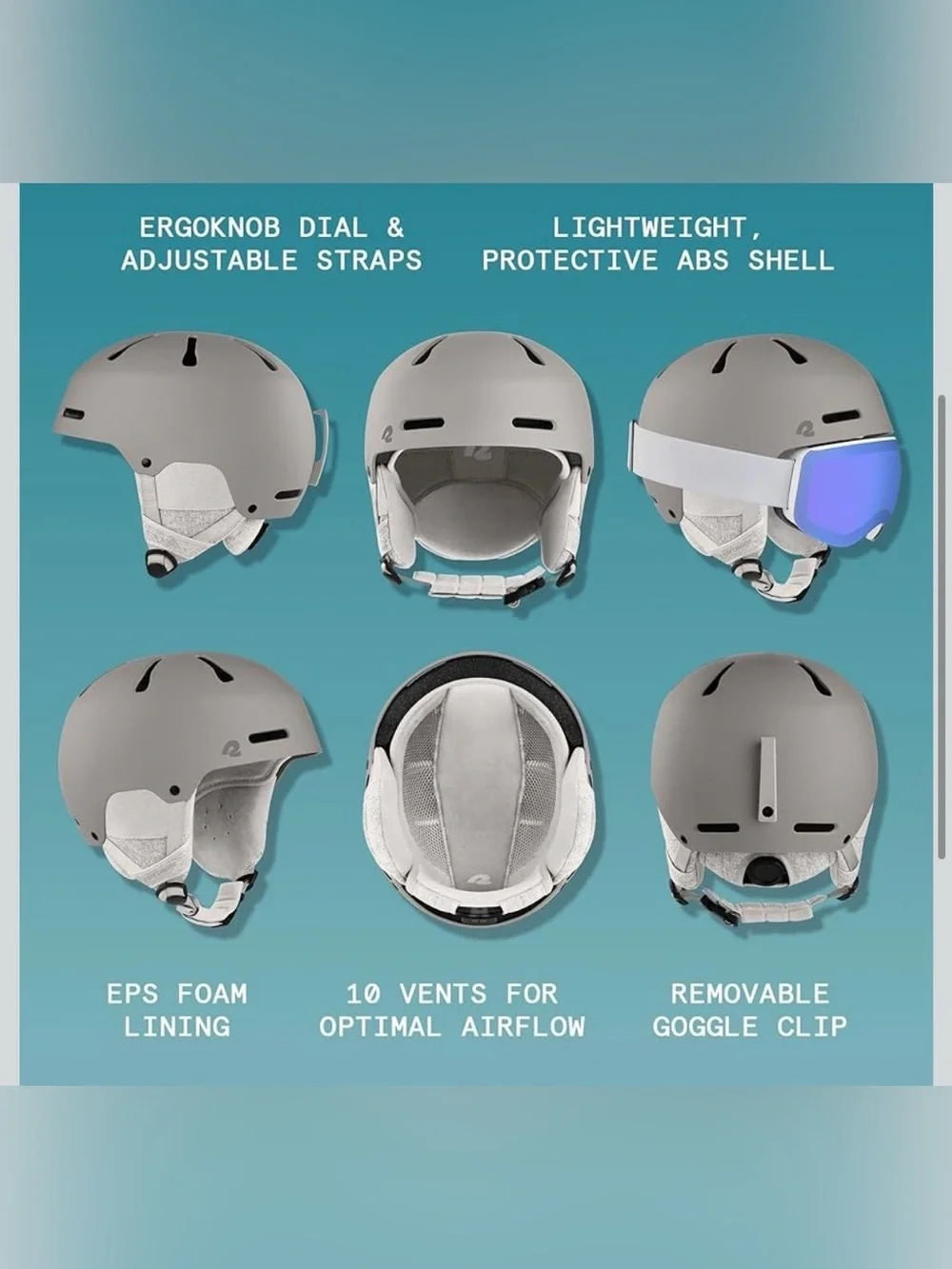 Retrospec Comstock Ski Helmet - Snowboard Helmet - Adjustable Fit M/L 1082
